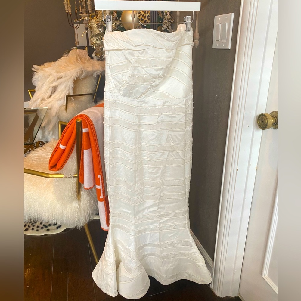 Strapless White Gown